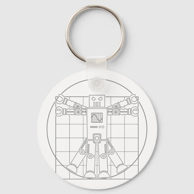 Porte-clés Da Vinci Vitruvian Robot (Recto)