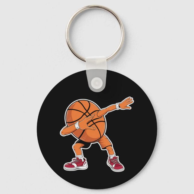 Porte-clés Dabbing Basketball Ball Funny Sports Joueur (Recto)