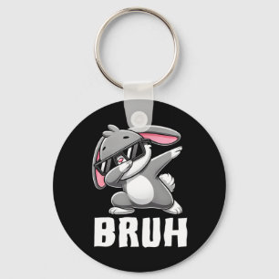 Porte-clés Dabbing Bunny Bruh mème Pâques Jour Dab Bunny Ados
