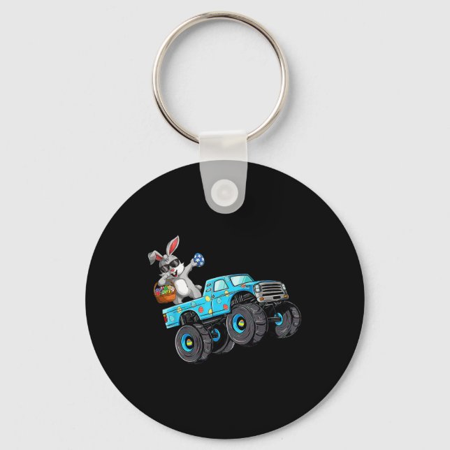 Porte-clés Dabbing Bunny Joyeux Monster de Pâques Amateurs de (Recto)