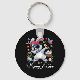 Porte-clés Dabbing Bunny Joyeux OEufs de Pâques Chasse Enfant