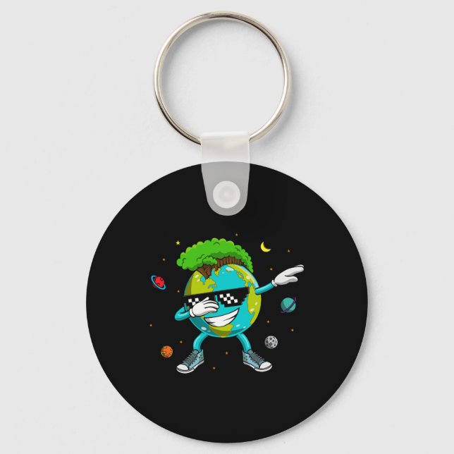 Porte-clés Dabbing Earth Recyclage Conversation Science spati (Recto)