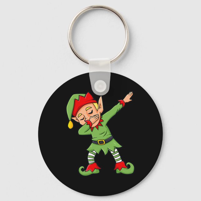 Porte-clés Dabbing Elf Amusants Noël Garçons Filles Enfants D (Recto)
