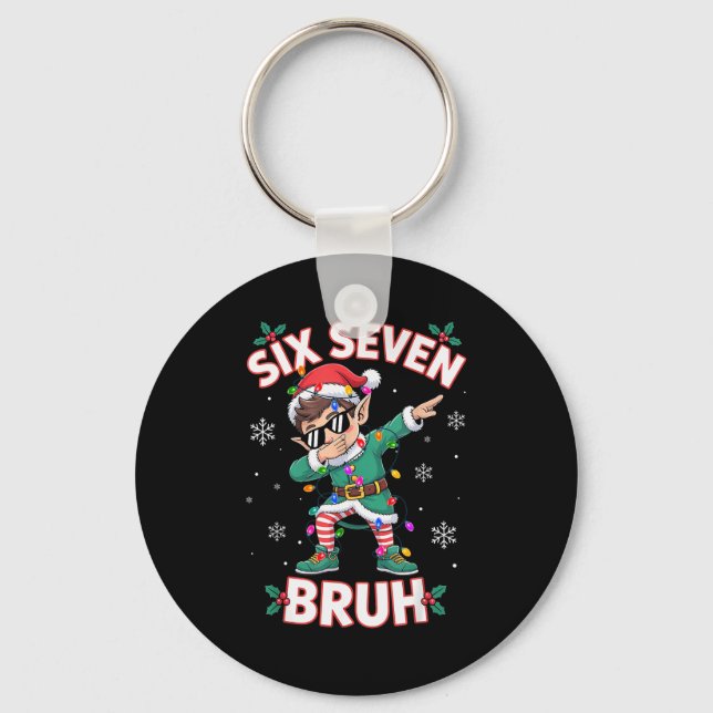 Porte-clés Dabbing Elf Six Seven Bruh Noël 67 Meme Xmas  (Recto)