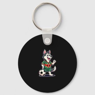 Porte-clés Dabbing Husky Dog Kenya Football - Kenyan Fl