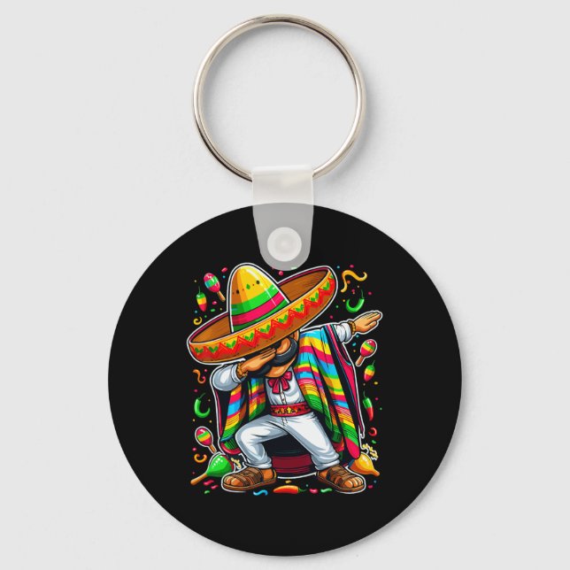 Porte-clés Dabbing Mexican Poncho Cinco De Mayo (Recto)