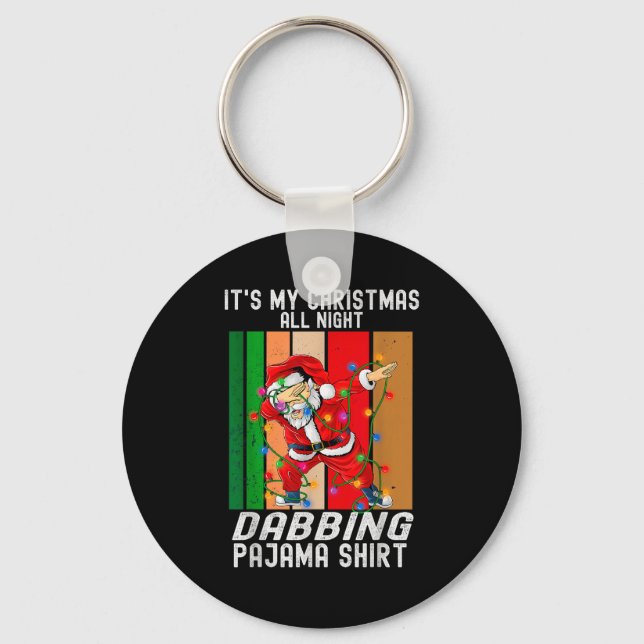 Porte-clés Dabbing Santaclaus All Christmas Night Dab Dance  (Recto)