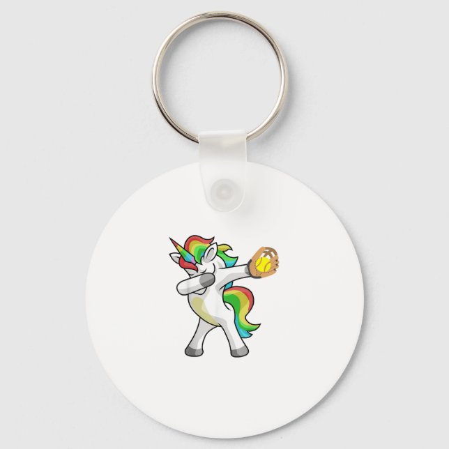 Porte-clés Dabbing Unicorne Softball Lecteur Dab Drôle Drôle  (Recto)