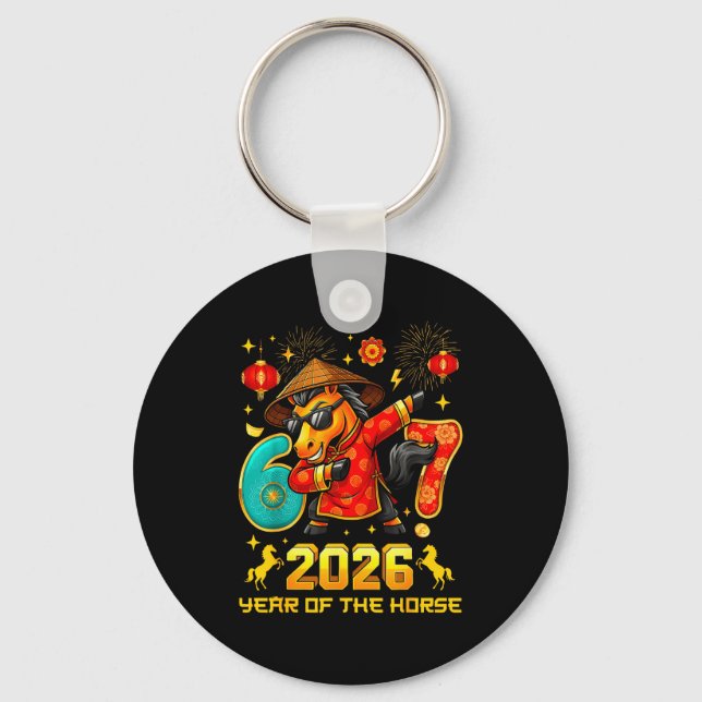 Porte-clés Dabbing Zodiac Horse Lunar New Year Chinese New Ye (Recto)