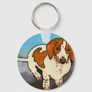 Porte-clés Dachshund Chien Saucisse Aquarelle