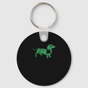Porte-clés Dachshund Chien Shamrock St. Patrick's Day Saint P
