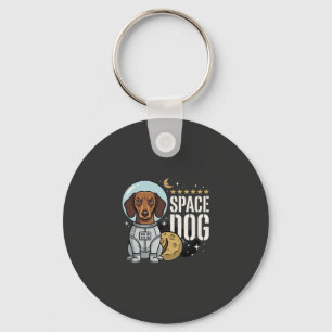 Porte-clés Dachshund Chien Spatial Astronaute Vecteur