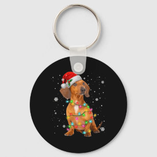 Porte-clés Dachshund Chiens Arbre Noël Noël Noël Cadeaux Pour