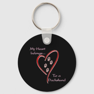 Porte-clés Dachshund Coeur Appartient