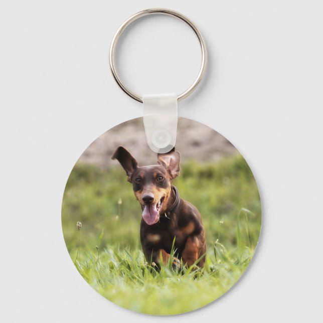 Porte-clés Dachshund disquette (Recto)
