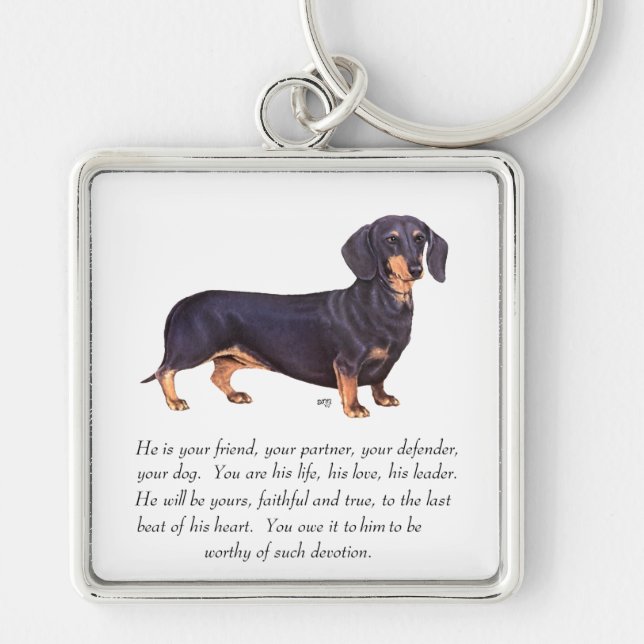 Porte-clés Dachshund Keepsake - Male (Devant)