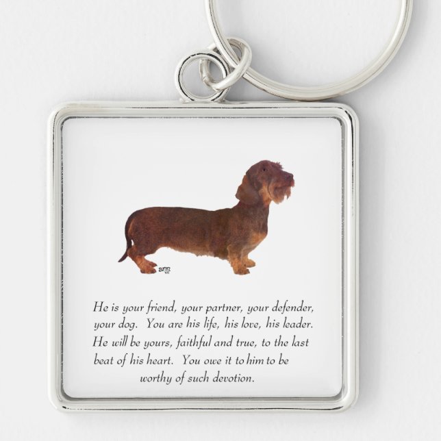Porte-clés Dachshund Keepsake - Male (Devant)