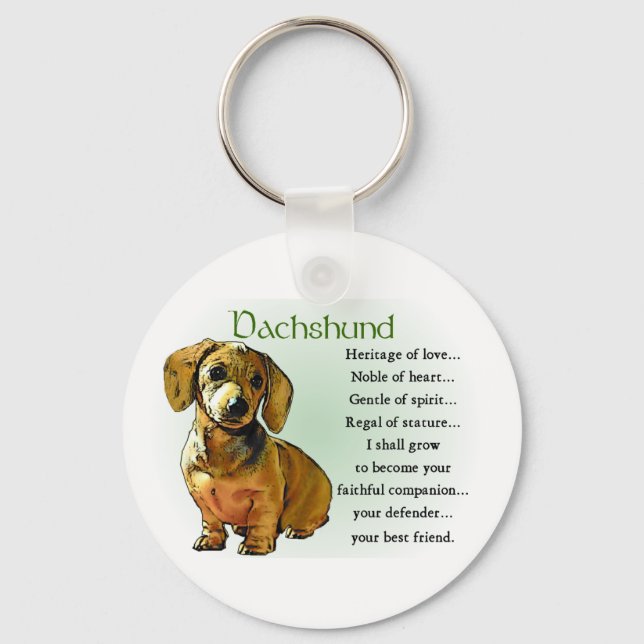 Porte-clés Dachshund Lover Cadeaux (Recto)