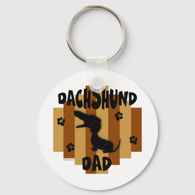 Porte-clés Dachshund Papa Porte - clé (Recto)