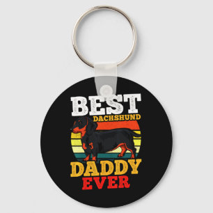 Porte-clés Dachshund Papa Retro