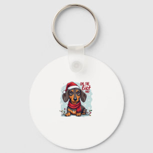 Porte-clés Dachshund Père Noël sur la liste des vilains Dachs