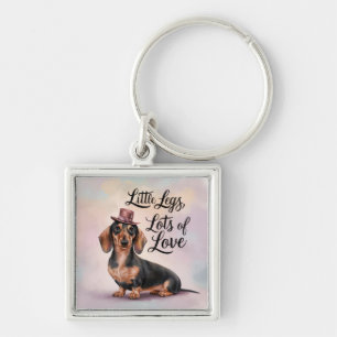 Porte-clés Dachshund Petits Jambes Beaucoup d'amour