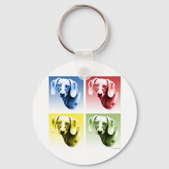 Porte-clés Dachshund Pop Art (Recto)