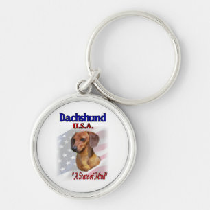 Porte-clés Dachshund USA
