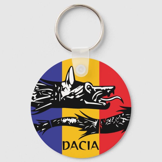 Porte-clés Dacian Wolf - drapeau tricolore (Recto)