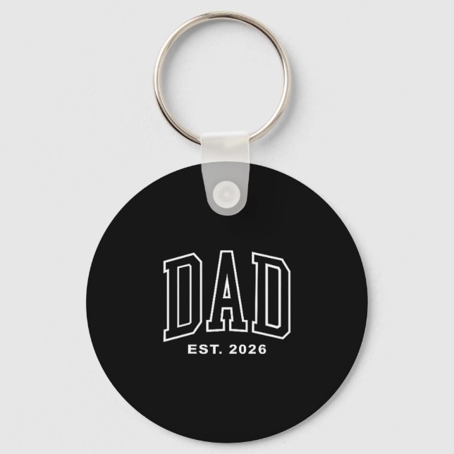 Porte-clés Dad Est 2026 Pregnancy Announcement For Dad Men Fa (Recto)