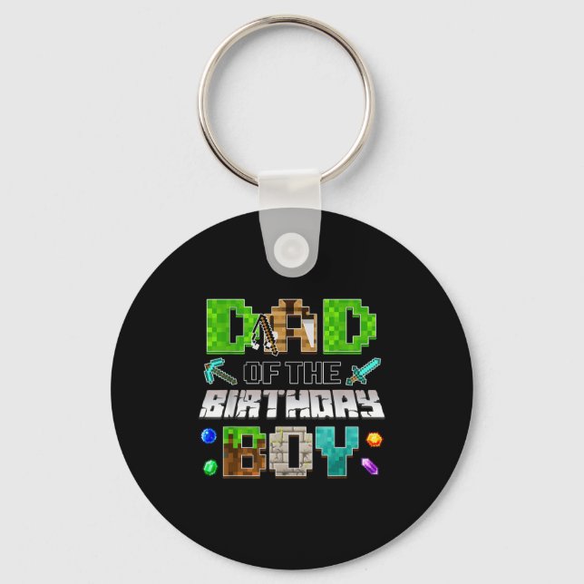 Porte-clés Dad Of The Birthday Boy Funny Gaming Birthday Xel  (Recto)
