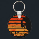 Porte-clés dad the climbing legend<br><div class="desc">This original sunset vintage retro climbing illustration and text design with awesome typography font lettering is a great birthday and holiday gift idea for rock climbing, bouldering, and trekking lovers! This artwork is great for dad, father, and husband who spent their free time climbing, also you will look amazing at...</div>
