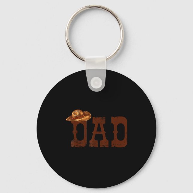 Porte-clés Dad Western Family Matching Birthday Cowboy Cowgir (Recto)