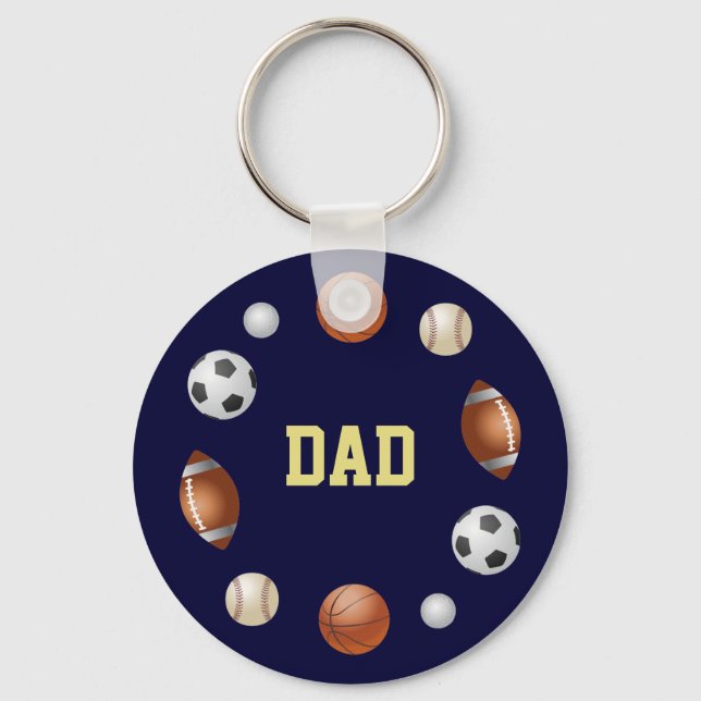 Porte-clés Dad World of Sports Keychain - Navy Blue 2 (Recto)