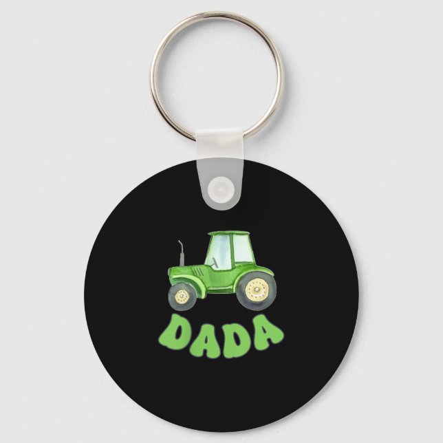 Porte-clés Dada Of The Birthday Boy Tractor Farm Trucks Famil (Recto)