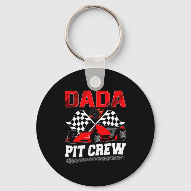 Porte-clés Dada T Crew Racing Family Race Car Birthday Boy  (Recto)