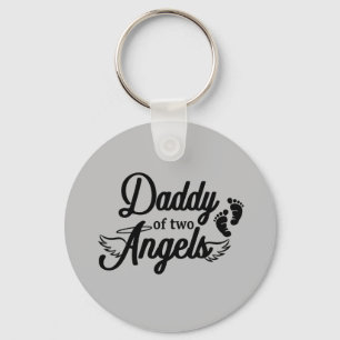 Porte-clés Daddy of Two Angels Keychain