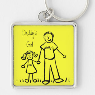 Porte-clés Daddy's Girl Drawing Porte - clé (Personnaliser)
