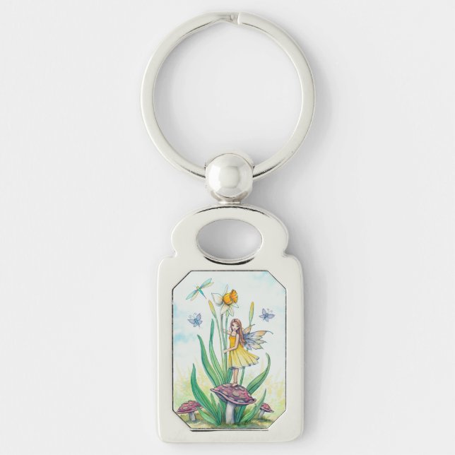 Porte-clés Daffodil Flower Imaginaire Art (Devant)