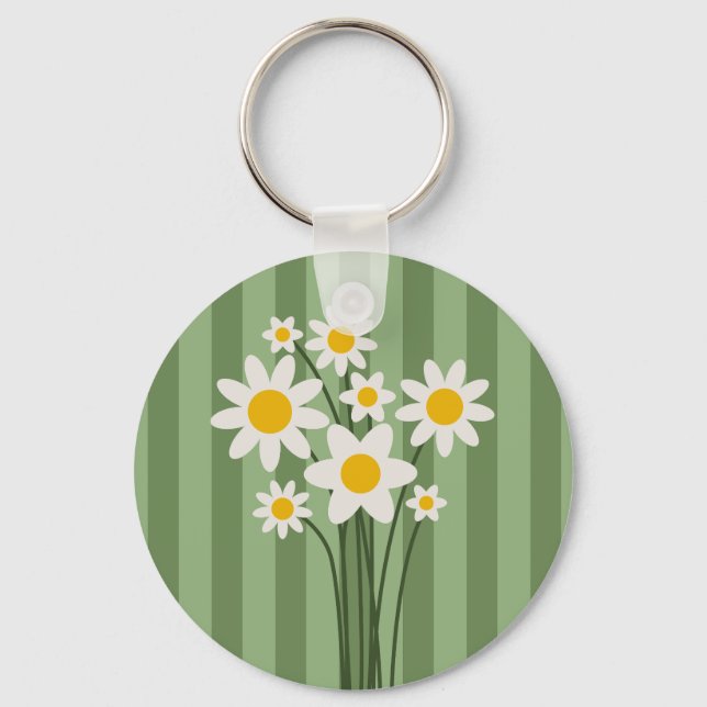 Porte-clés DAISY GREEN - Botanical Key Ring Fête des mères (Recto)