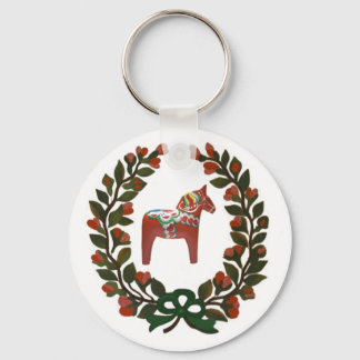Porte-clés Dala Horse Wreath