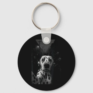 Porte-clés Dalmatien drôle selfie zombie Halloween chien