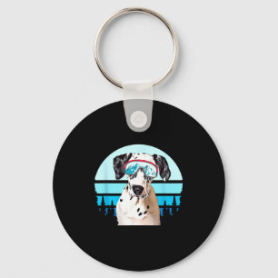 Porte-clés Dalmatien skiant hiver montagne skieur amateur de