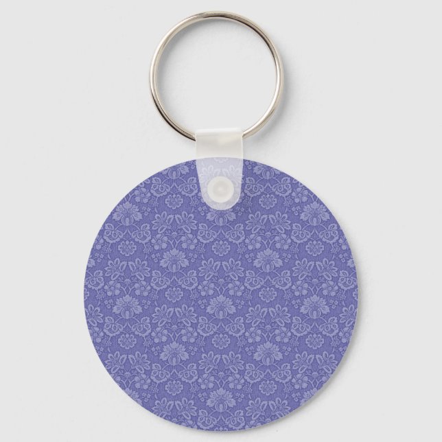 Porte-clés Damas en bleu (Recto)