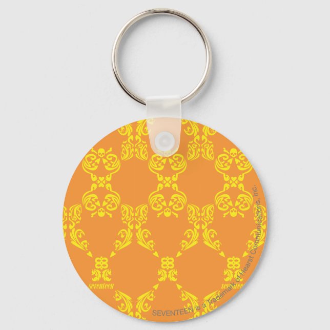 Porte-clés Damas Orange-Jaune (Recto)