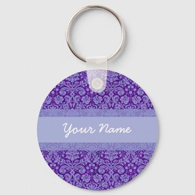 Porte-clés Damas pourpre personnalisées (Recto)