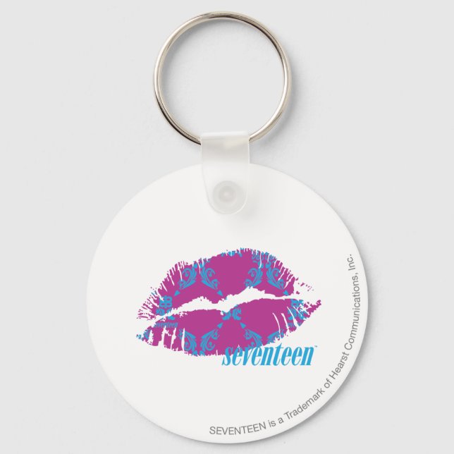 Porte-clés Damask Aqua-Purple (Recto)