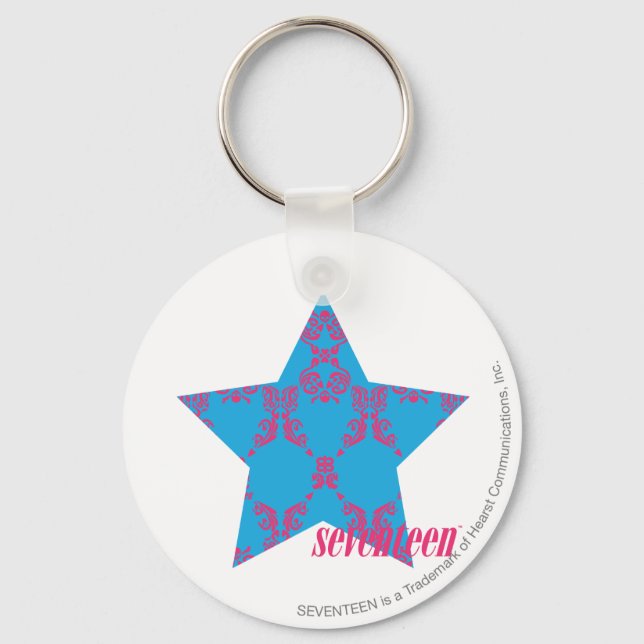Porte-clés Damask Magenta-Aqua 2 (Recto)