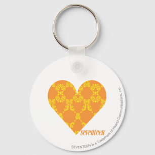 Porte-clés Damassé 2 jaune-orange