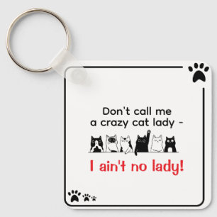 Porte-clés Dame de chat impertinente
